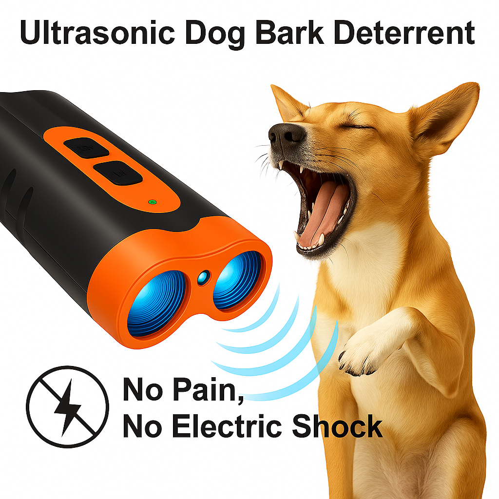 Ultrasonic Dog Bark Deterrent with Flashlight