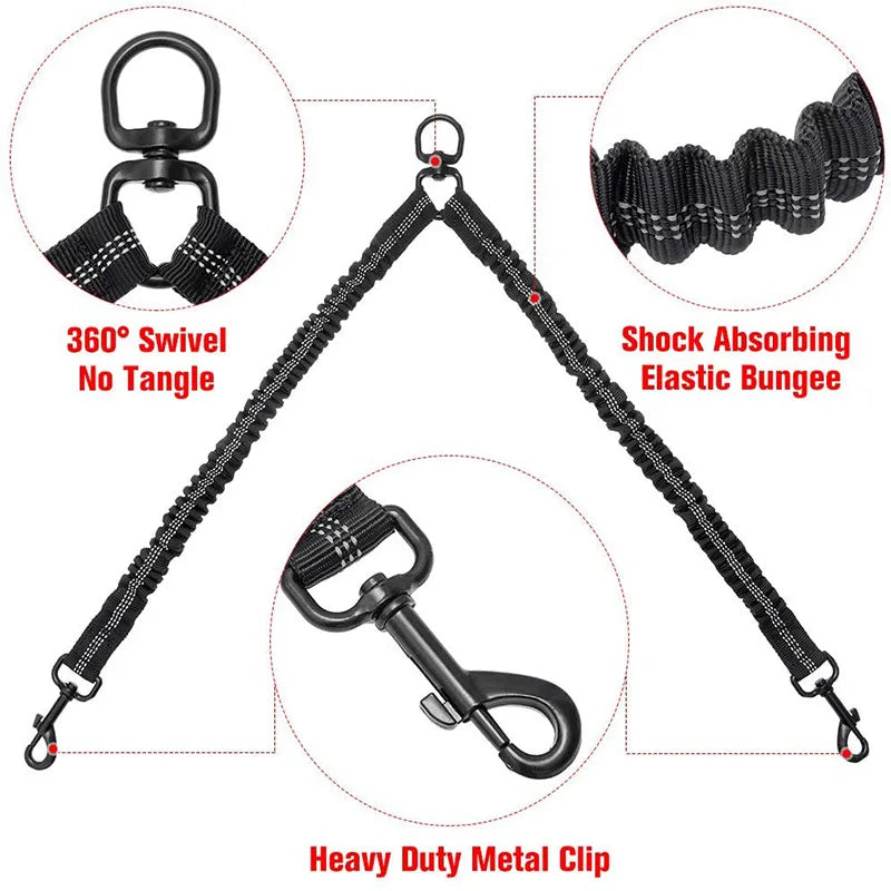 Double DOGS Leash