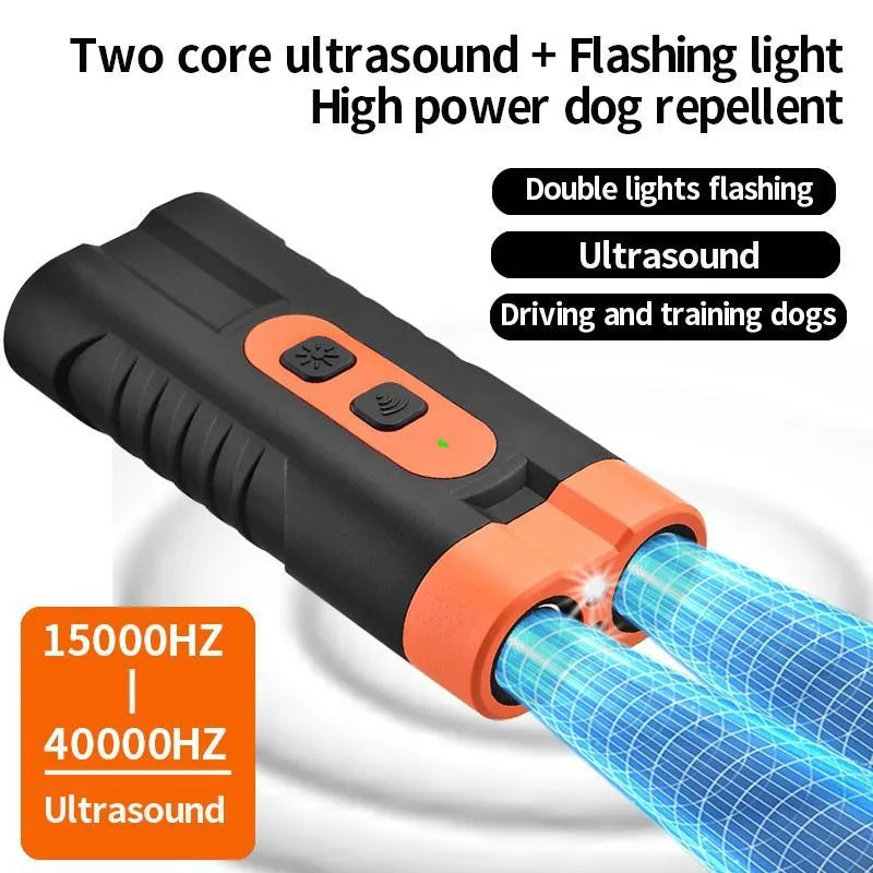 Ultrasonic Dog Bark Deterrent with Flashlight