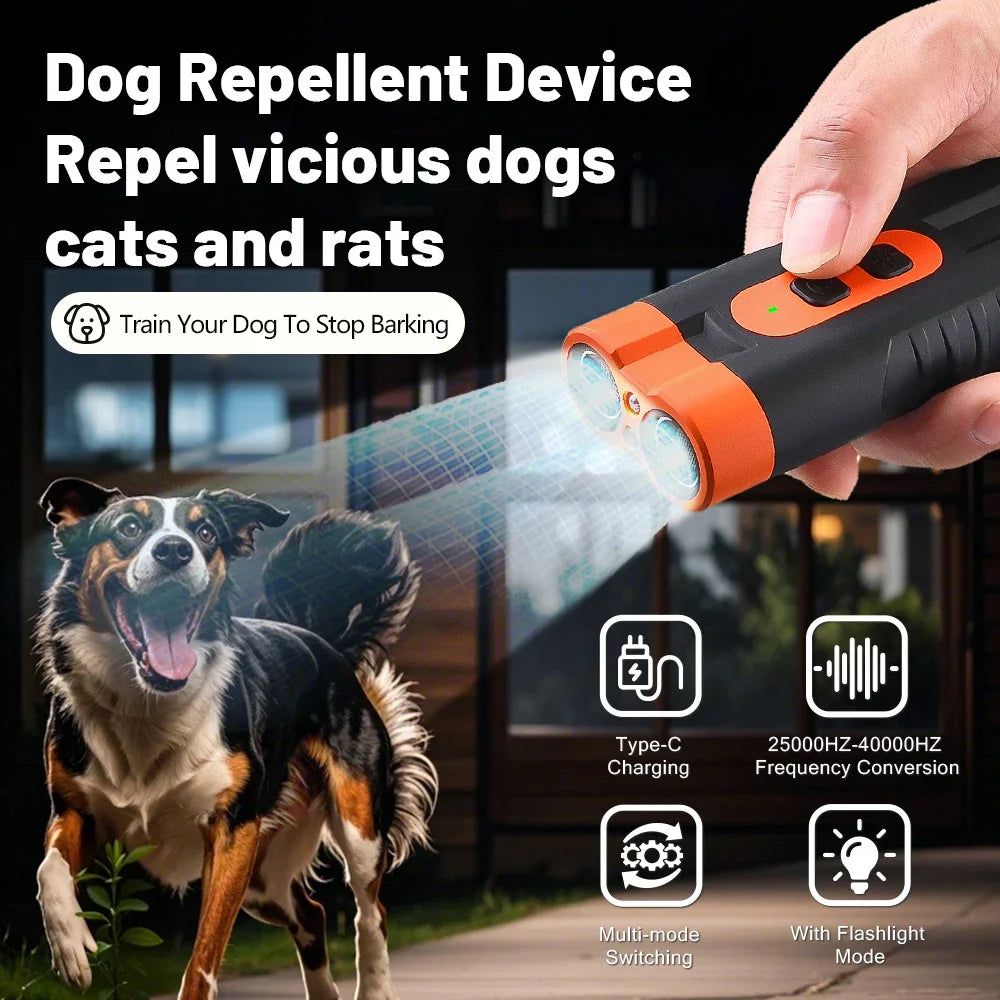 Ultrasonic Dog Bark Deterrent with Flashlight