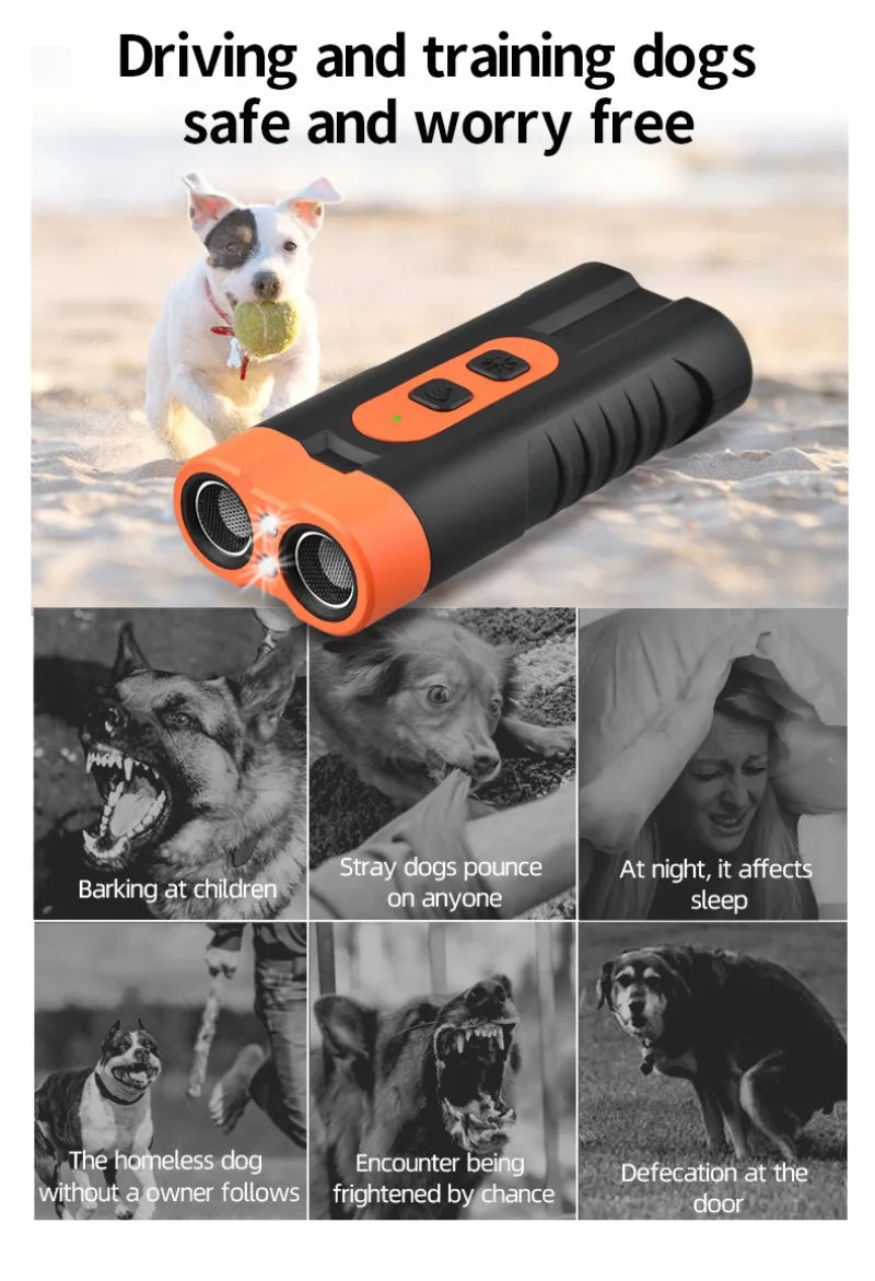 Ultrasonic Dog Bark Deterrent with Flashlight